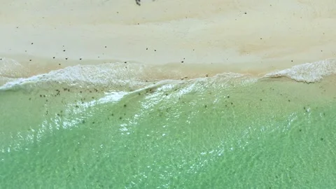 Beach with inshore waves. Bantayan Island. Cebu. Stock Footage 279936363