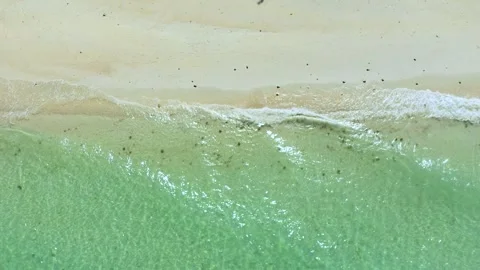 Beach with inshore waves. Bantayan Island. Cebu. Stock Footage 301156427