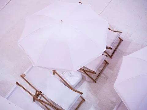 'THE BEACH'  an interactive art installation by the renowned New York-based Foto stock