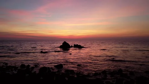 Beach on the island in the evening Video stock 138133610