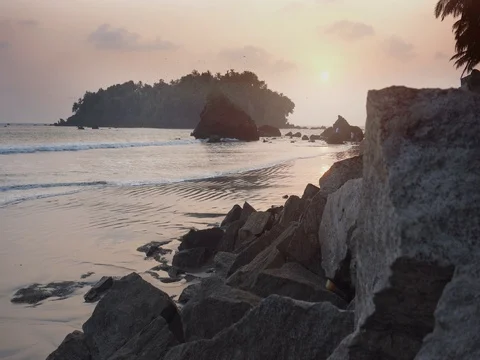 Beach Island evening view 動画素材 74333222
