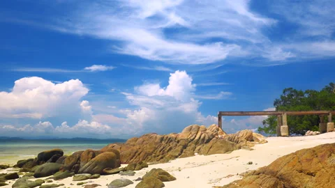 Beach on the island Stock Footage 156460772