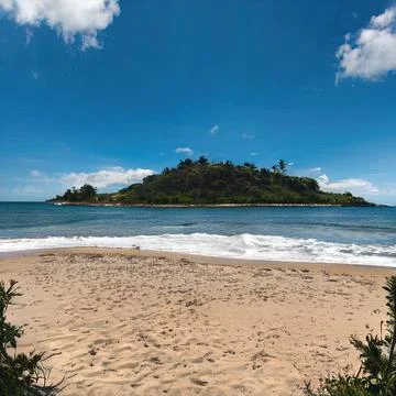 Beach with island view Stock Photos