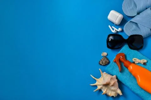 Beach items Stock Photos