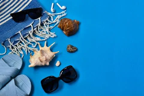 Beach items Stock Photos