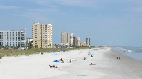The Beach at Jacksonville, Florida Stock Footage 54653455