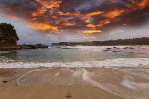 Beach in Java 스톡 사진