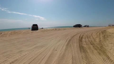 Beach Jeeping Video stock 235715715