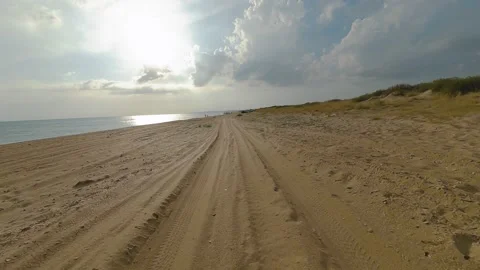 Beach Jeeping 스톡 동영상 235827963