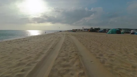 Beach Jeeping 스톡 동영상 235829520