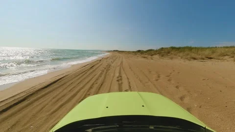 Beach Jeeping 스톡 동영상 235838193