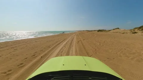 Beach Jeeping Video stock 235840197
