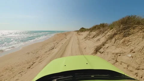 Beach Jeeping 스톡 동영상 235846968