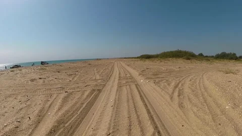 Beach Jeeping 스톡 동영상 235852377