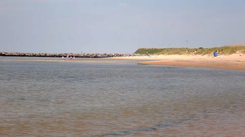 Beach with jetty Stock Footage 52996058
