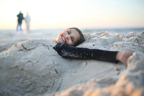 Beach, joy and fun. Foto stock