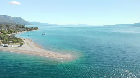 The beach Kavos at Lichadonisia complex in Evia island, Greece 動画素材 204033550