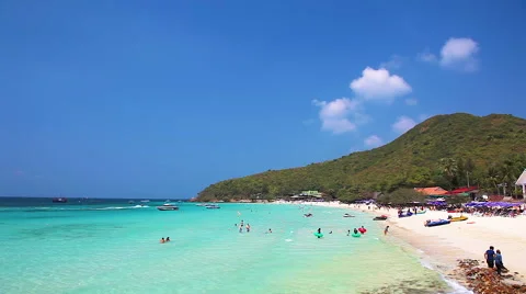 Beach Of Ko Lan Stock Footage 57333829