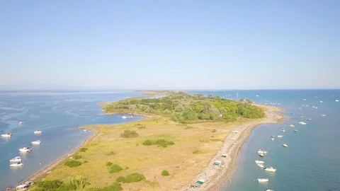 BEACH - LAGOON - AERIAL Stock Footage 87981895