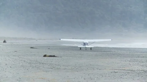 Beach landing Stock Footage 5504093