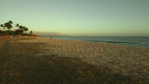 Beach Landscape During Sunset Stock Footage 104925964