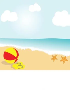 Beach landscape Stock-Illustration