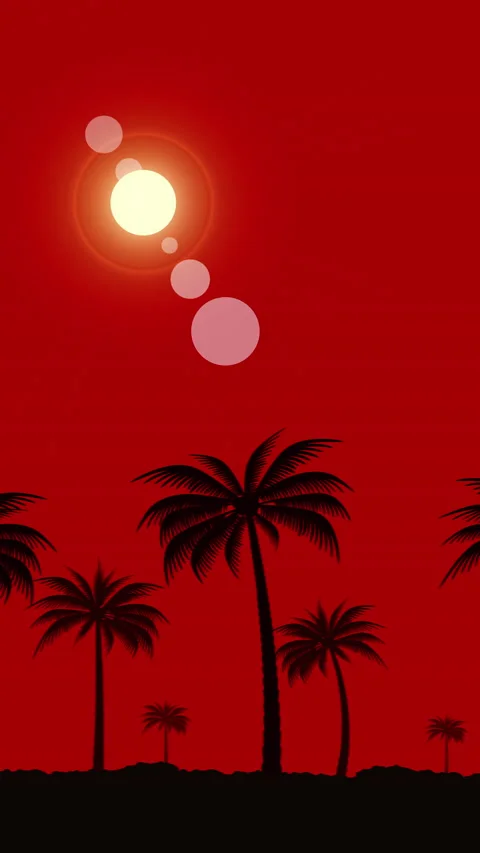 Beach landscape minimal motion animation Stock Footage 234988515