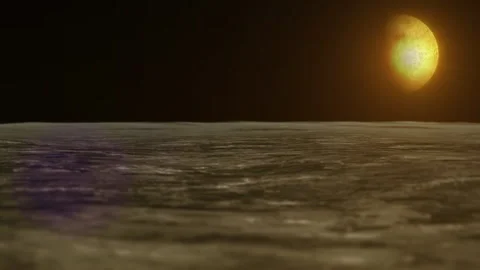 Beach landscape moon loop animation Stock Footage 146637412