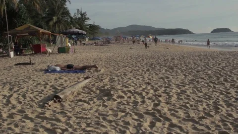 Beach landscape in Phuket Stock Footage 71497189