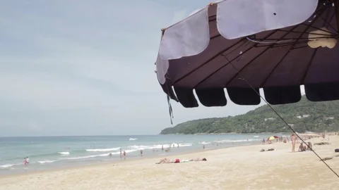 Beach landscape in Phuket Stock Footage 71497695