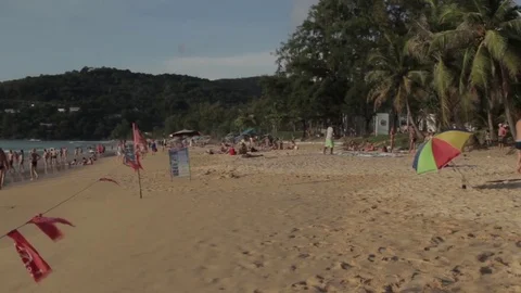Beach landscape in Phuket Stock Footage