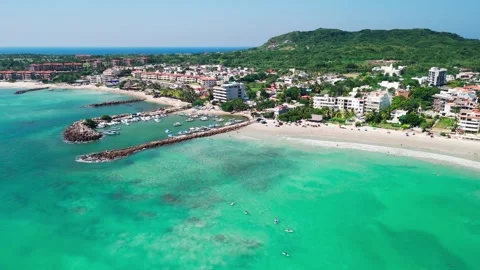 Beach Landscape in Punta Mita, Nayarit. Mexico Stock Footage 295798591
