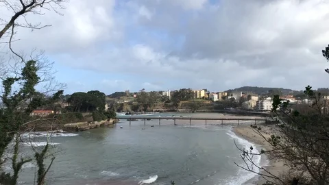 Beach landscape with wind Stock Footage 126105862