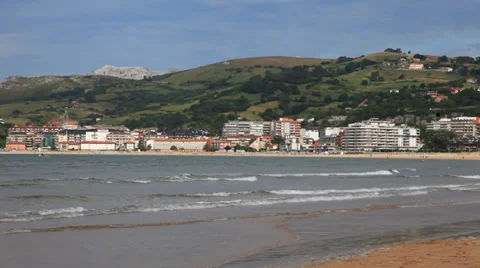 Beach of Laredo in Cantabria, Spain Stock Footage 39935735