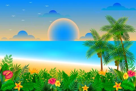Beach leaf Stock Illustration