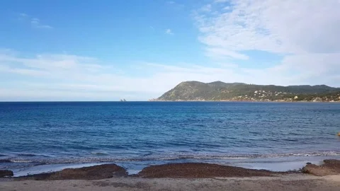 The beach Of Les Sablettes, La Seyne-sur-Mer, South of France Stock Footage 337247382