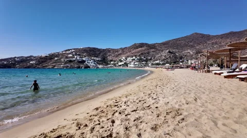 Beach life in Greece Stock Footage 304741598