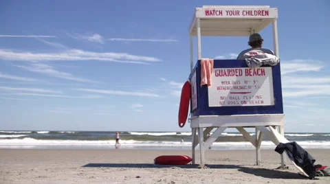 Beach Lifegaurd Stock Footage 68973356