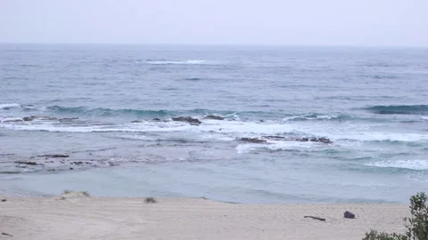 Beach to Lifeguard Tower (pan) 01 Video stock 170344510