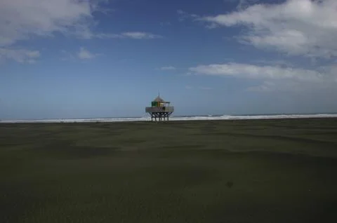 Beach &amp; Lifeguard Tower Stock Photos