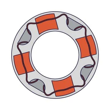 Beach lifesaver float Stock Illustration