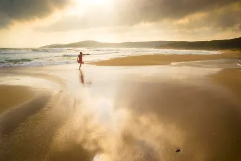 Beach of light Stock Photos