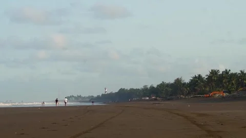 Beach with Lighthouse in Coastal Landscape Stock-Footage 333193387