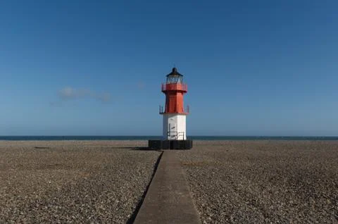 Beach Lighthouse, Point of Ayre, Bride, Isle of Man Stock Photos