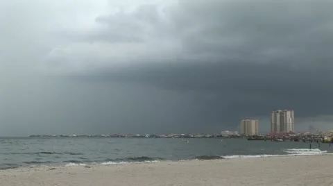 Beach Lightning  Stock Footage 12667824