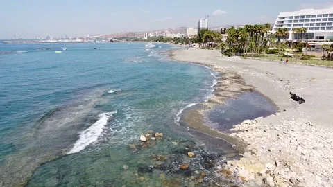Beach Limassol Stock Footage 133407922