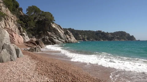 A beach in Lloret de Mar, Costa brava Stock Footage 111724171