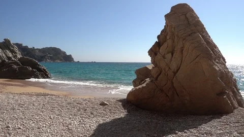 A beach in Lloret de Mar, Costa brava Stock Footage 111725763