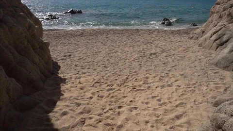 A beach in Lloret de Mar, Costa brava Stock Footage 111726009
