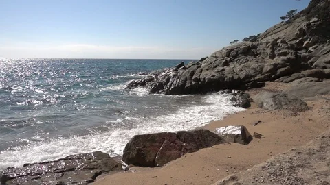A beach in Lloret de Mar, Costa brava Stock Footage 111726423